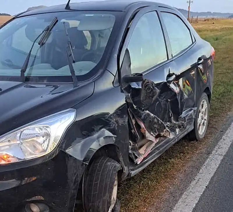 Triple choque en la Ruta 226 deja a una mujer con heridas leves