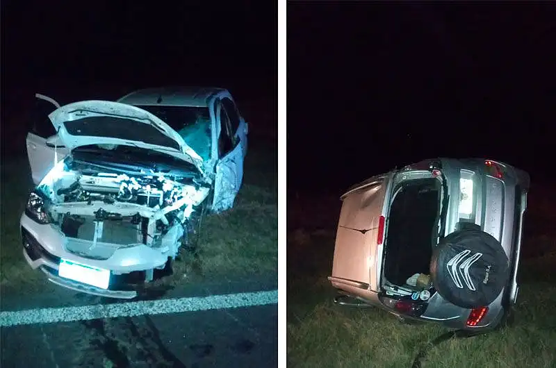 Cinco personas trasladadas tras un choque frontal en la Ruta 226