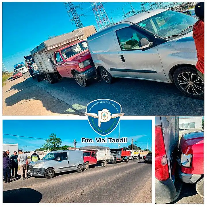 Choque múltiple en la Ruta 226: un conductor fue trasladado al Hospital