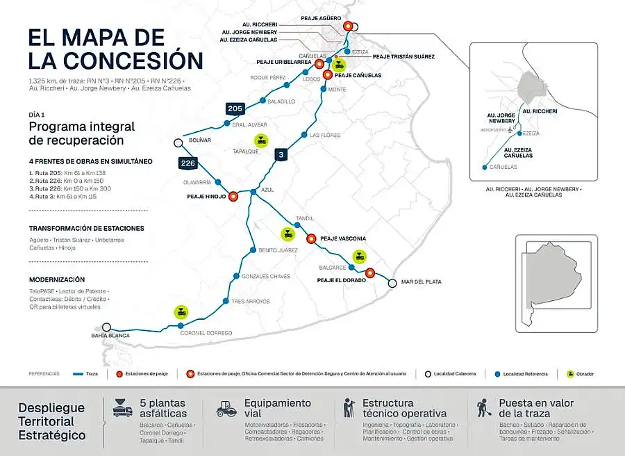 Comienzan las obras para recuperar tramos de las rutas bonaerenses 3 ...