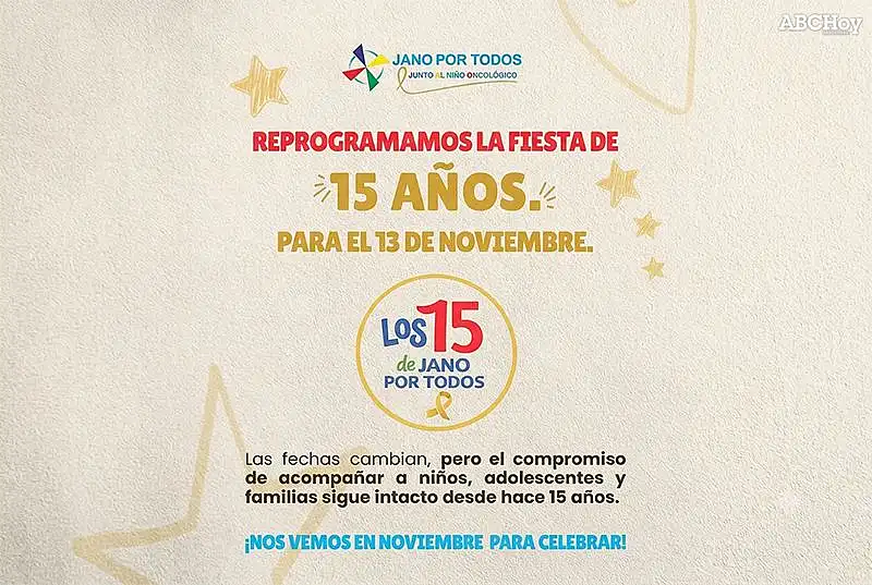 Se reprogramó la fiesta de los 15 años de la ONG Jano Por Todos para noviembre