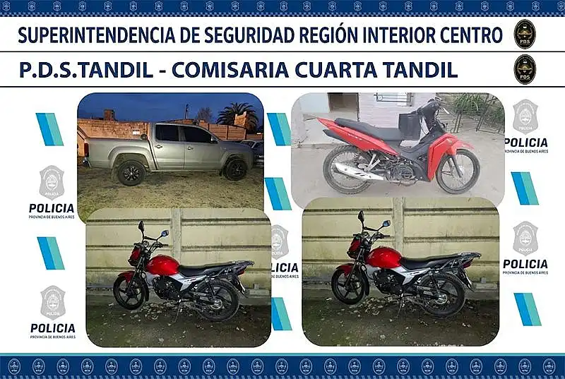 Desarticulan banda que robaba motos y las vendía en la región: tres aprehendidos