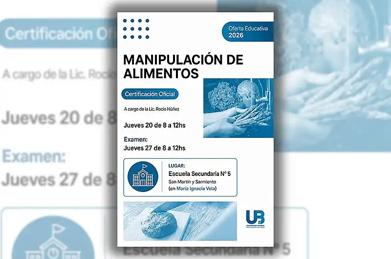 La Universidad Barrial dictará un curso oficial de Manipulación de Alimentos