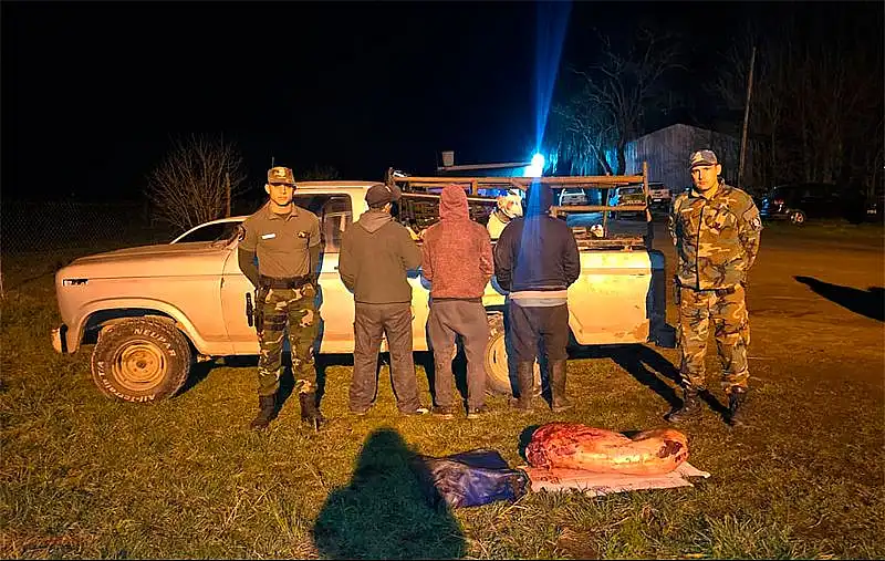 Patrulla Rural interceptó a tres hombres por caza furtiva en un campo cercano a Gardey