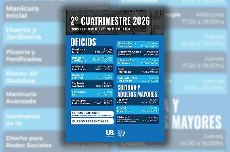 La Universidad Barrial abre las inscripciones para sus talleres
