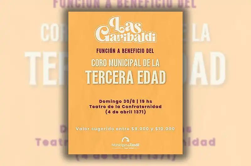 “Las Garibaldi”, a beneficio del Coro de la Tercera Edad