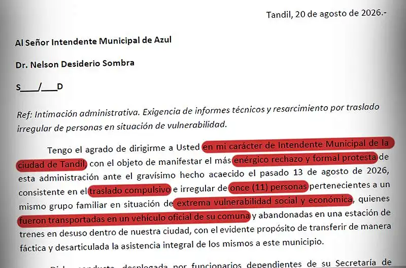 Lunghi pidió explicaciones a Azul y reclamó que se regularice la situación