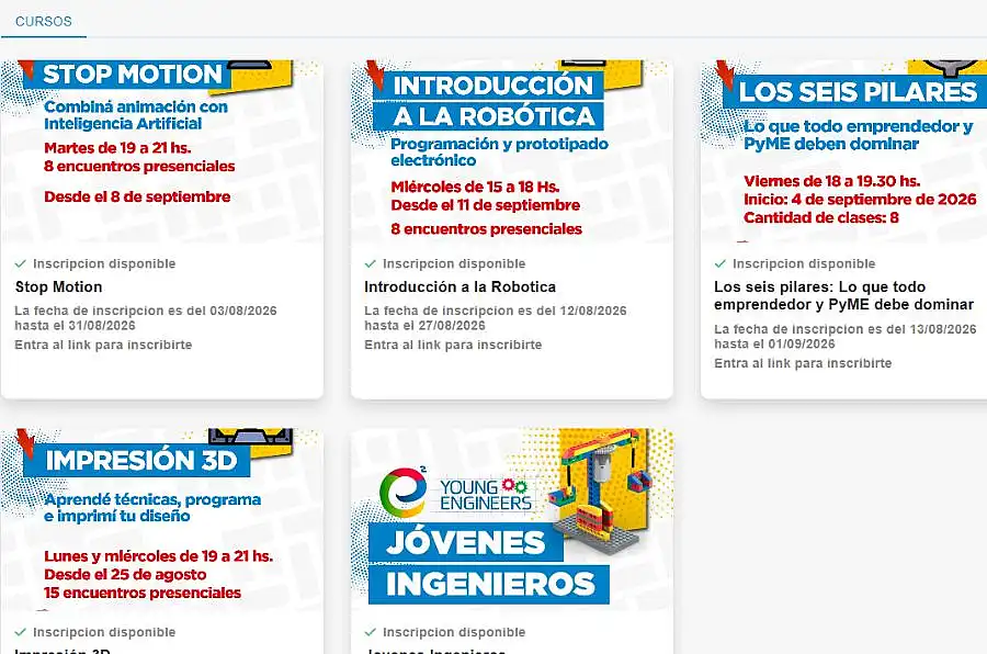 dos Nuevos cursos de formación tecnológica y para emprendedores
