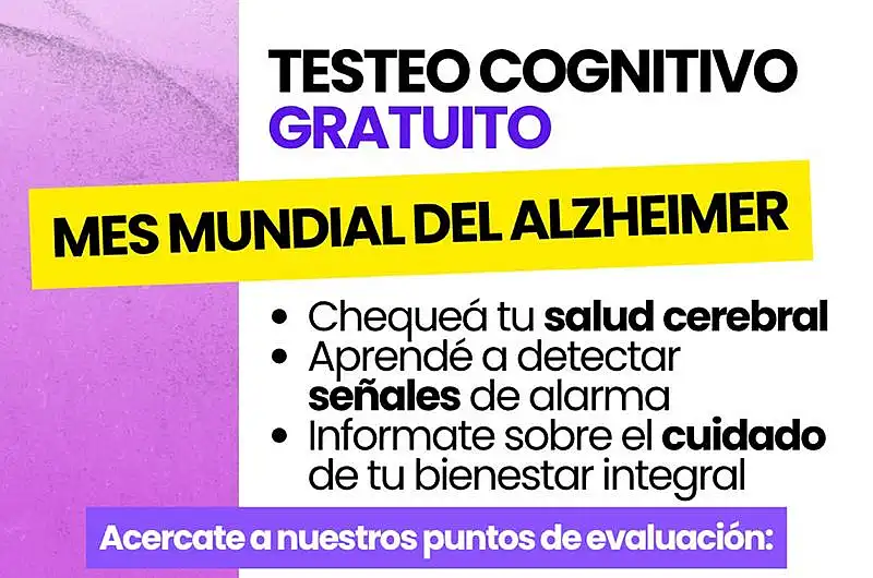 Tres jornadas de testeo cognitivos gratuitos para detectarlo a tiempo