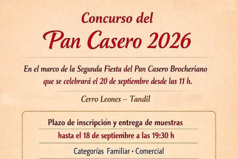 Cerro Leones convoca al Concurso del Pan Casero 2026