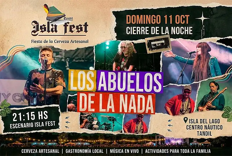 Llega la 10° edición de la Isla Fest con el show estelar de Los Abuelos de la Nada