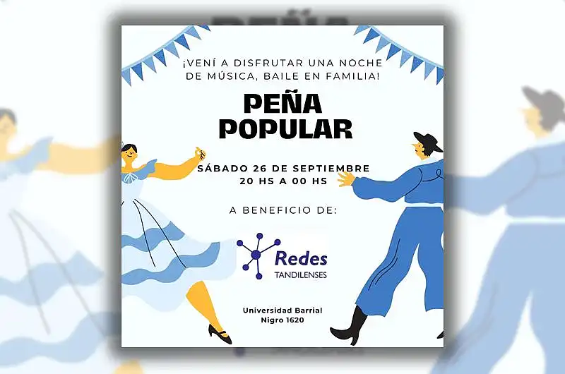 Peña Popular a beneficio de la Asociación Civil Redes Tandilenses