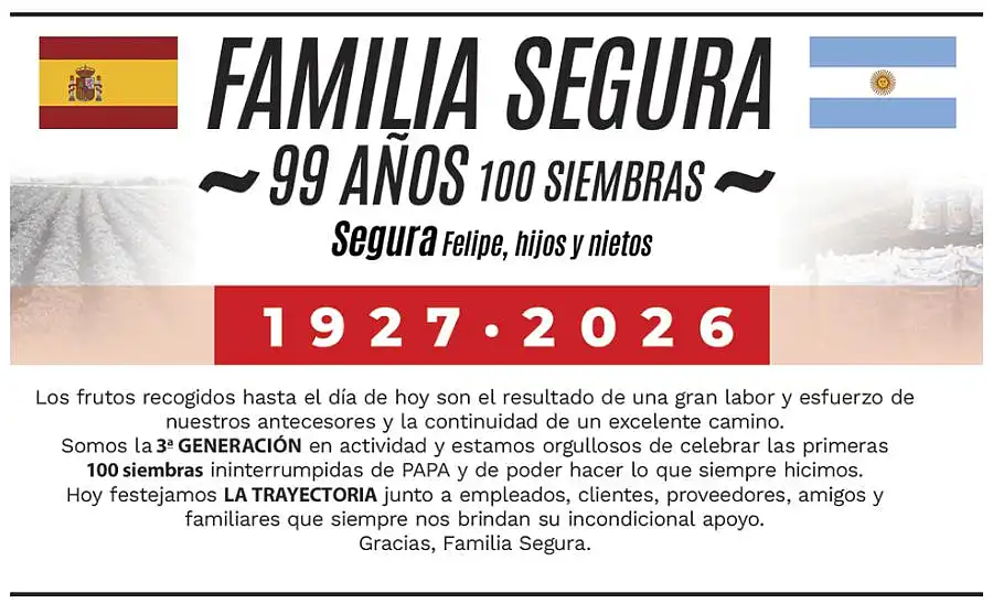 Familia Segura celebra sus 99º años y 100º siembras ininterrumpidas de papa y tres ...