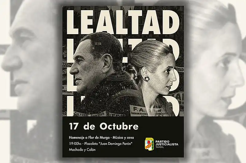 El PJ Tandil celebrará el Día de la Lealtad y homenajeará a Flor de Murga