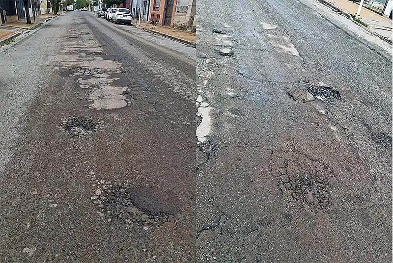 Reclamo vecinal en Payró al 1200: entre pozos interminables y nubes de polvillo