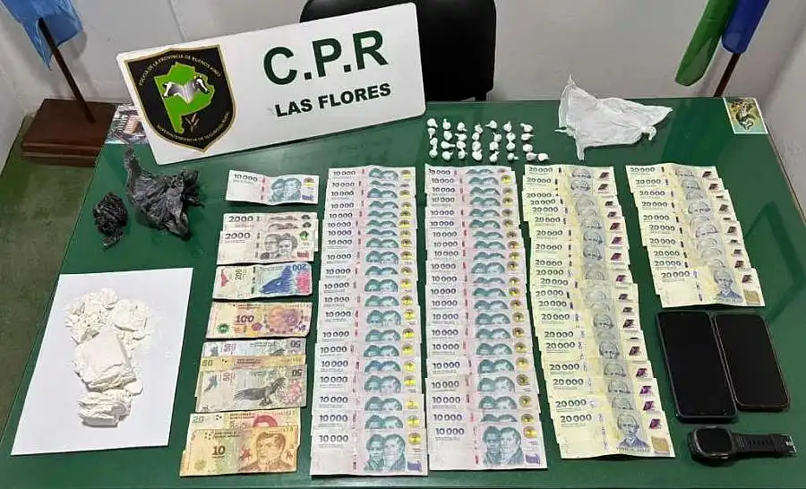 Un rauchense fue detenido con estupefacientes en Las Flores