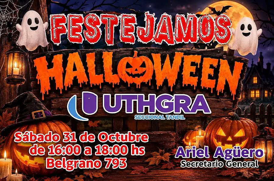 UTHGRA Tandil invita a festejar Halloween en su sede de calle Belgrano